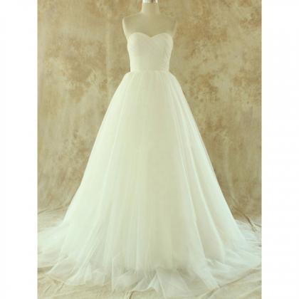 Strapless Sweetheart Ruched Tulle B..