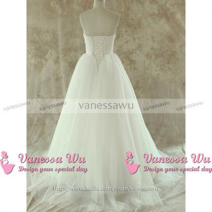Strapless Sweetheart Ruched Tulle B..