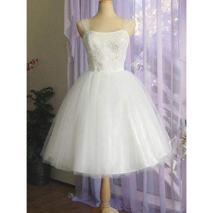 Pretty Knee-length Wedding Dress wi..