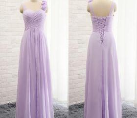 Discount A-line Bridesmaid Dresses With Flowers, Sweetheart Chiffon Bridesmaid Dress With