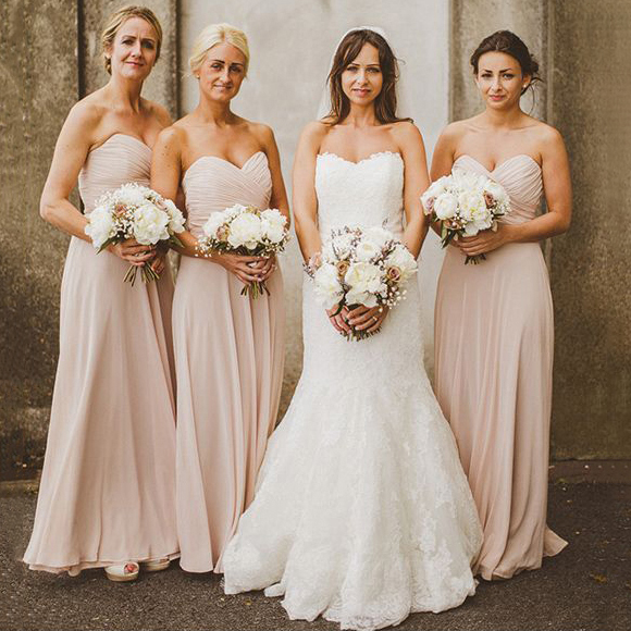 Blush Bridesmaid Dresses With Ruching Detail Sweetheart Chiffon Blush Bridesmaid Dresses With Ruching Detail Sweetheart Chiffon Dress Pleats Flowing Empire