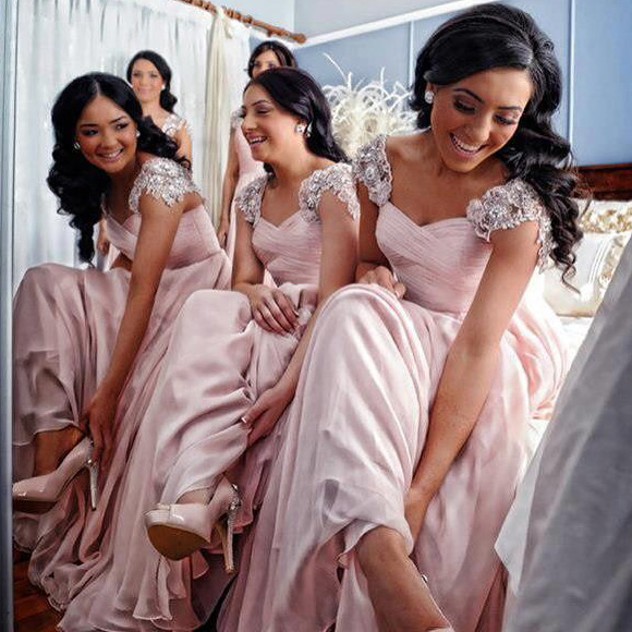 Blush Bridesmaid Dresses