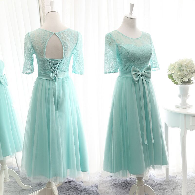 short lace bridesmaid dresses