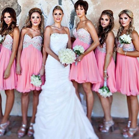 Perfect Sweetheart Bridesmaid Dresses Hot Pink Empire Perfect Sweetheart Bridesmaid Dresses Hot Pink Empire Dress Sweet Chiffon Short