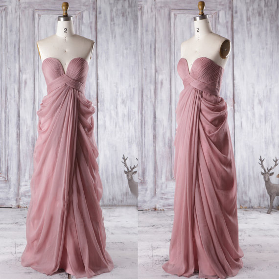 rose quartz bridesmaid dresses