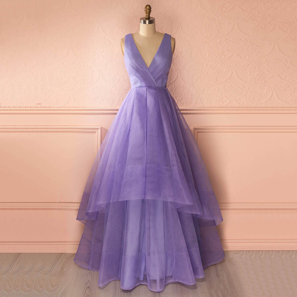 lavender organza dress