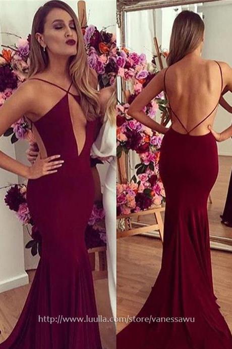 Long Prom Dresses,Trumpet/Mermaid V-neck Formal Evening Dresses,Court Train Jersey Pageant Dresses with Ruffle,#020103672